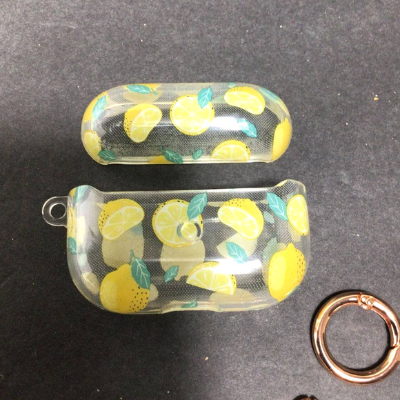 Airpods Pro Charging protective Case Transparent lemon Clear - Picture 2 of 5